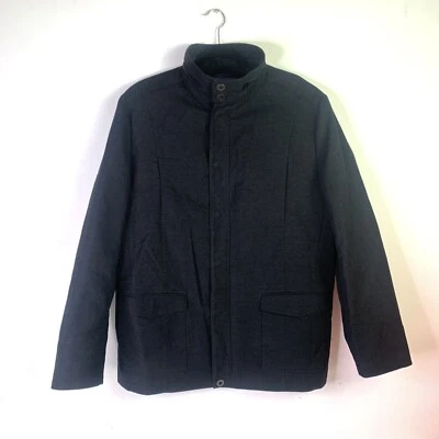 MEXX MAN CHARCOAL GREY FRONT ZIPPER SNAP BUTTON COAT SIZE 44 CAN 54 EURO EUC - Image 1 of 4
