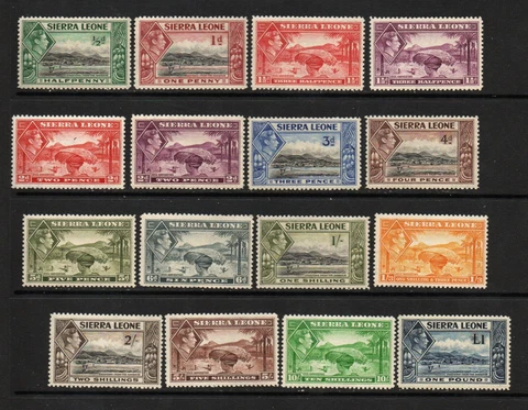 Sierra Leone - SG# 188 - 200 MH/ MLH  (most appear NH)     -        Lot 1122284 Cover