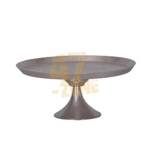 Bandeja de aluminio para patas redondas plata interior exterior decoración del hogar mesa decoración - Imagen 1 de 3