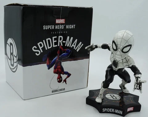 NBA Brooklyn Nets Marvel Super Hero Night Spider-Man Bobblehead Action Figure! Cover