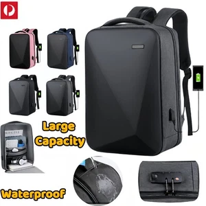 Backpack Men Waterproof Bag Anti-Theft Unisex USB Outdoor Travel Laptop Rucksack - Picture 1 of 16