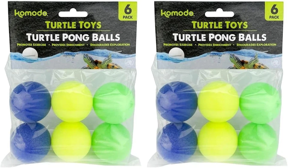 Komodo Ping Pong Ball Toy for Aquatic Turtles, Medium (Pack of 2), Multicolor  - Image 1 of 1