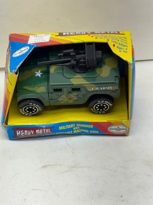 DE COLECCIÓN 1990 REMCO HEAVY METAL EJÉRCITO DE ESTADOS UNIDOS HUMMER MILITAR CON AMETRALLADORAS MÓVILES Foto 1 de 4