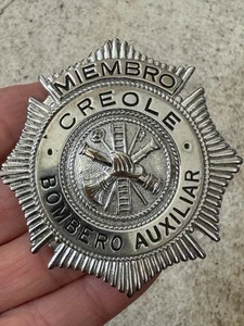 Vintage Feuerwehrabzeichen "Miembro Bombero Auxiliar Creole" - Bild 1 von 6