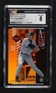 2003 Leaf Limited Gold Spotlight /50 Ichiro Suzuki Ichiro #81 CGC 8 HOF - Picture 1 of 3