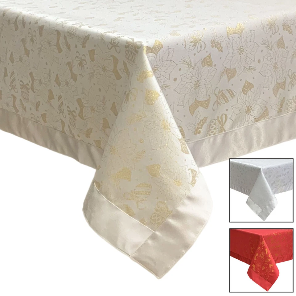 Nappe De Noël Lurex Antitache Hydrorepelante Précieuse Home 12 Places 6524 - Photo 1/1