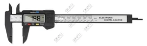 6" 150mm Carbon Fiber Electronic Digital Vernier Caliper Micrometer Gauge LCD  - Picture 1 of 9