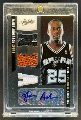 2010-11 Absolute James Anderson Jersey Ball Auto RC #210/499 Spurs - Image 1 of 2