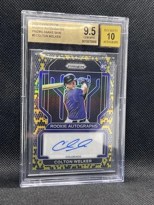 2022 Panini Prizm Snake Skin #31/35 Silver Rookie Auto Colton Welker - Image 1 of 4