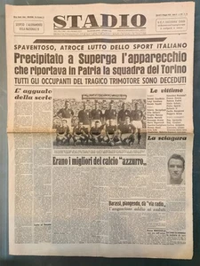 STADIO 5 MAGGIO 1949 GRANDE TORINO SUPERGA EDIZIONE LUTTO COMPLETA 4 PAGINE - Picture 1 of 2
