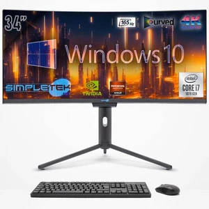 Ordinateur Personnel Tout en Un Core I7 10th Gen. 34 " Courbe 4k Win10 4gb 120gb - Afbeelding 1 van 10