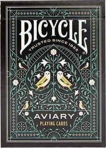 Bicycle Playing Cards AVIARY TEAL Deck Custom Owl Face & Suit Vintage Floral - Bild 1 von 1