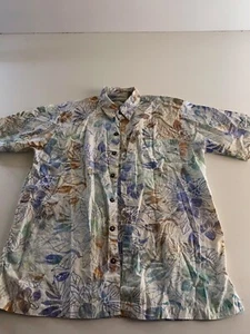 Ron Jon Cotton Floral BUTTON UP SHIRT Medium M - Picture 1 of 6
