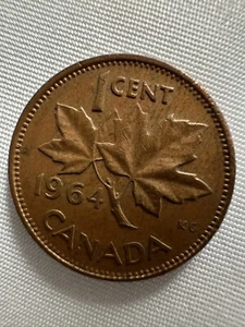 Canadá - 1964 - 1 centavo - Reina Isabel II - Centavo canadiense - Imagen 1 de 3