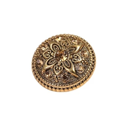 6Pcs Round Shank Buttons Rhinestone Sew On Button for Jacket Coat Outerwear Sew - Image 1 of 4