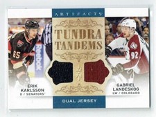 14-15 UD Artifacts Tundra Tandems  Erik Karlsson--Gabriel Landeskog  Jerseys