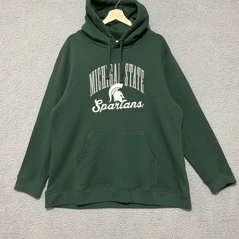 Michigan State Spartans Fanatics Hoodie Adult 3XL Green Pullover NCAA Cover