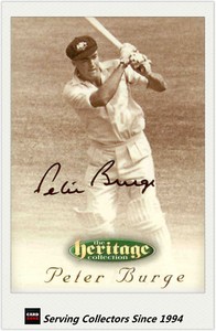 1996 Futera Cricket Heritage Collection Signature Card NO28 Peter Burge