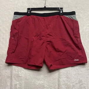 Vintage Hobie Retro Lined Swim Trunks Mens Large Shorts Red Beach Surf Bright  - Picture 1 of 19