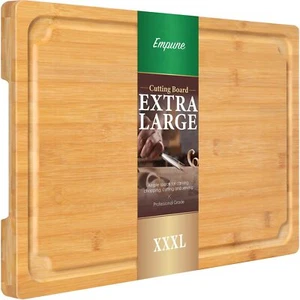 3XLarge Cutting Board 24" Bamboo Cutting Boards for Kitchen with Juice Groove... - Picture 1 of 4