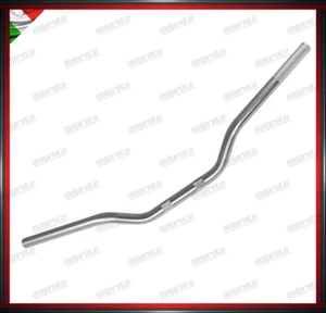MANUBRIO ANODIZZATO ARGENTO OFF ROAD CROSS PIEGA MEDIA 22MM UNIVERSALE ALLUMINIO - Imagen 1 de 2