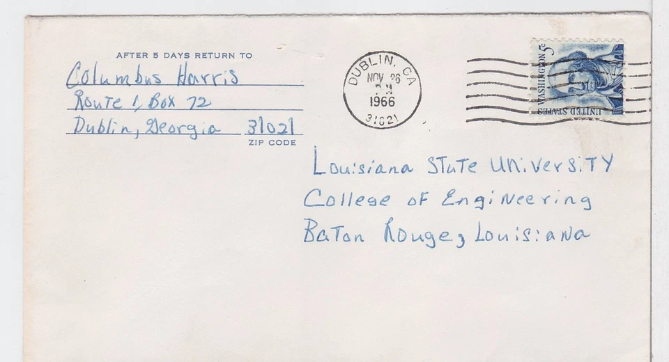 TurtlesTradingPost-  Georgia- Dublin, GA 1966- Town Cancel - Image 1 of 1