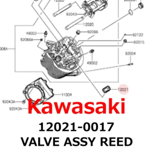【NEW】Kawasaki Genuine 2006-2023 KLR650 Vulcan900/1700 VALVE ASSY REED 12021-0017 - Picture 1 of 1