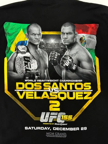 Cain Velasquez Shirt Mens Large Black UFC 155 VS Dos Santos  2012 MMA Tee Cover