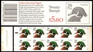 US Scott 2484a, Booklet BK 174 ~ VF, NH, 2 Panes of 10 25c stamps ~ Apr 12, 1991 - Picture 1 of 1