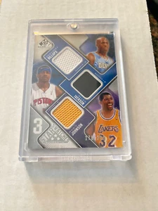 2009-10 SP Game Used /299 #3S-IBJ Magic Johnson Chauncey Billups Allen Iverson  - Picture 1 of 1