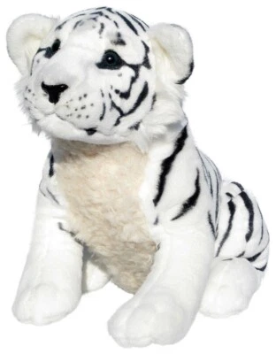 WAGNER STOFFTIERE PLÜSCHTIER PLÜSCH TIGER BABY weiss 45 cm sitzend Plüschtiger Stofftiger