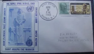 US FDC St. JOSEPH the WORKER -ADAM PLEWACKI STAMP SOCIETY, Buffalo NY 1965. - Picture 1 of 1