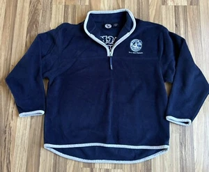 VTG Mickey & Co 2000 Millennium Era 1/4 Zip Navy Blue Fleece Shirt Ladies Sz L - Picture 1 of 4