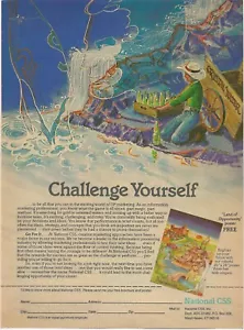 Anuncio impreso vintage National CSS Creative Marketing - Desafíate a ti mismo - agosto 1980 - Imagen 1 de 5