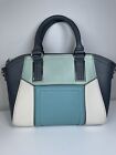 Charming Charlie Multicolor Large Crossbody, Tote Purse Blue White Gray