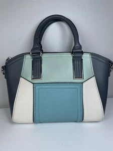 Charming Charlie Large Crossbody Tote Purse Blue White Gray ~ VERY NICE! - Picture 1 of 11