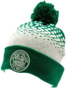 FC Celtic Glasgow Wintermütze Hut Umschlag-Mütze Bronx Bommelmütze Erwachsen - Picture 1 of 2