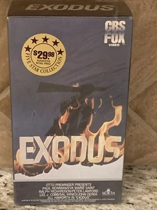 Exodus VHS 1960, 1986 CBS Fox Release 2 Video Tape Set SEALED Watermarked Rare - Picture 1 of 8