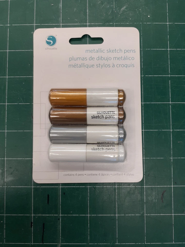 Silhouette Sketch Pens 4 Metallic NOS Sealed Package Copper,Gold,Silver,White - Image 1 of 1