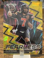 CJ Stroud 2023 Prizm Draft Picks Fearless Gold Ice RC