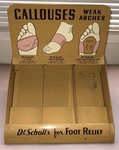 Rare Vintage Metal Dr. Scholl’s Feet Foot Medical Old Countertop Display Ad Sign - Picture 1 of 9