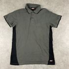 Dickies Two Tone Grey Black Polo Shirt Mens L Pit to pit 20.5”