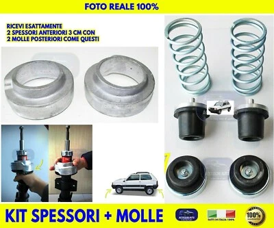 Rialzo Fiat Panda 141 Molle Spessori 3 cm Carico Sovraccarico Stabilizzatori - Imagen 1 de 4