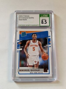 2020-21 Donruss Immanuel Quickley Rated Rookie RC #213 Knicks CSG NM-Mint + 8.5