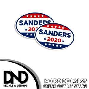 Sanders 2020 Oval Bernie Sanders For President Bumper Sticker 5" x 3" 2 Pack - Picture 1 of 2