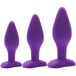 Silicone Prostate Massager Anal Butt Plug Set G-spot Dildo Sex Toy For Women Men - Picture 1 of 9