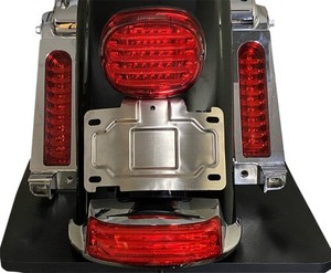 Custom Dynamics License Plate Relocation Mount Chrome CD-TLLP-KIT-C 2030-1522