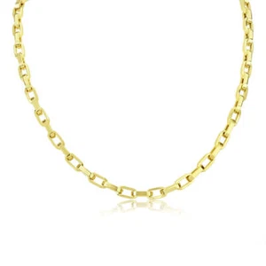 14K Yellow Gold Biker Chain Necklace 16 inches Jewelry Gift For Women Meira T - Picture 1 of 3