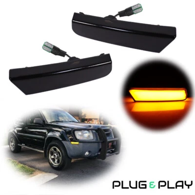 [Plug & Play] Lente ahumada Ámbar Luces de señalización laterales delanteras para 02-04 Nissan Xterra Foto 1 de 4