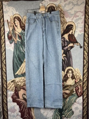 Vintage Guess Jeans Mens 30 High Rise Made USA 90s Denim Pants Green Triangle - Image 1 of 4